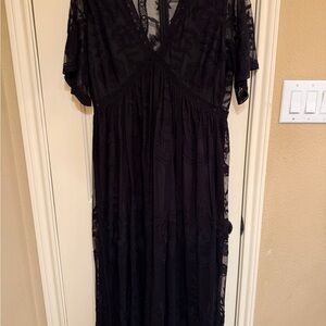 Pinkblush Black Lace Long Sleeve Dress